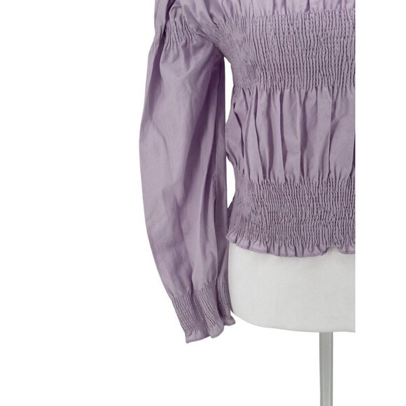 Zara Lilac Smocked Crop Top with Long Sleeves - Size 13-14, Spring, Tweens - Picture 5 of 13